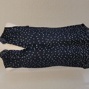 PerSeption Concept Midnight Blue Polka Dot Top